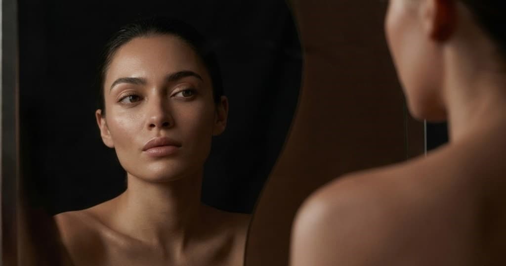 A person looking into a mirror — the Mirror Test